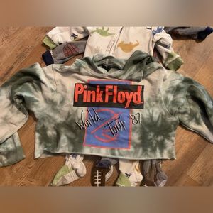 cropped pink floyd hoodie